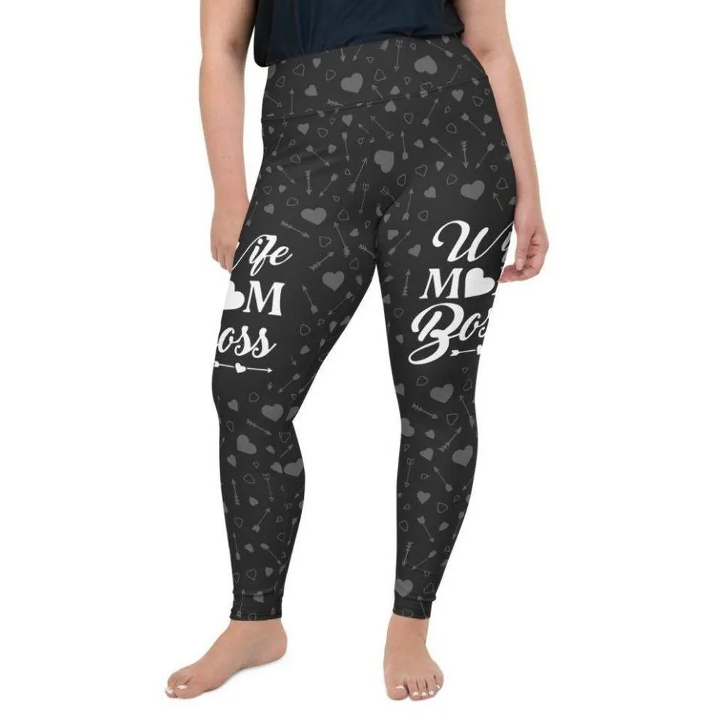 Wife Mom Boss Plus Size Leggings