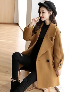 Womens Double Breasted Peacoat