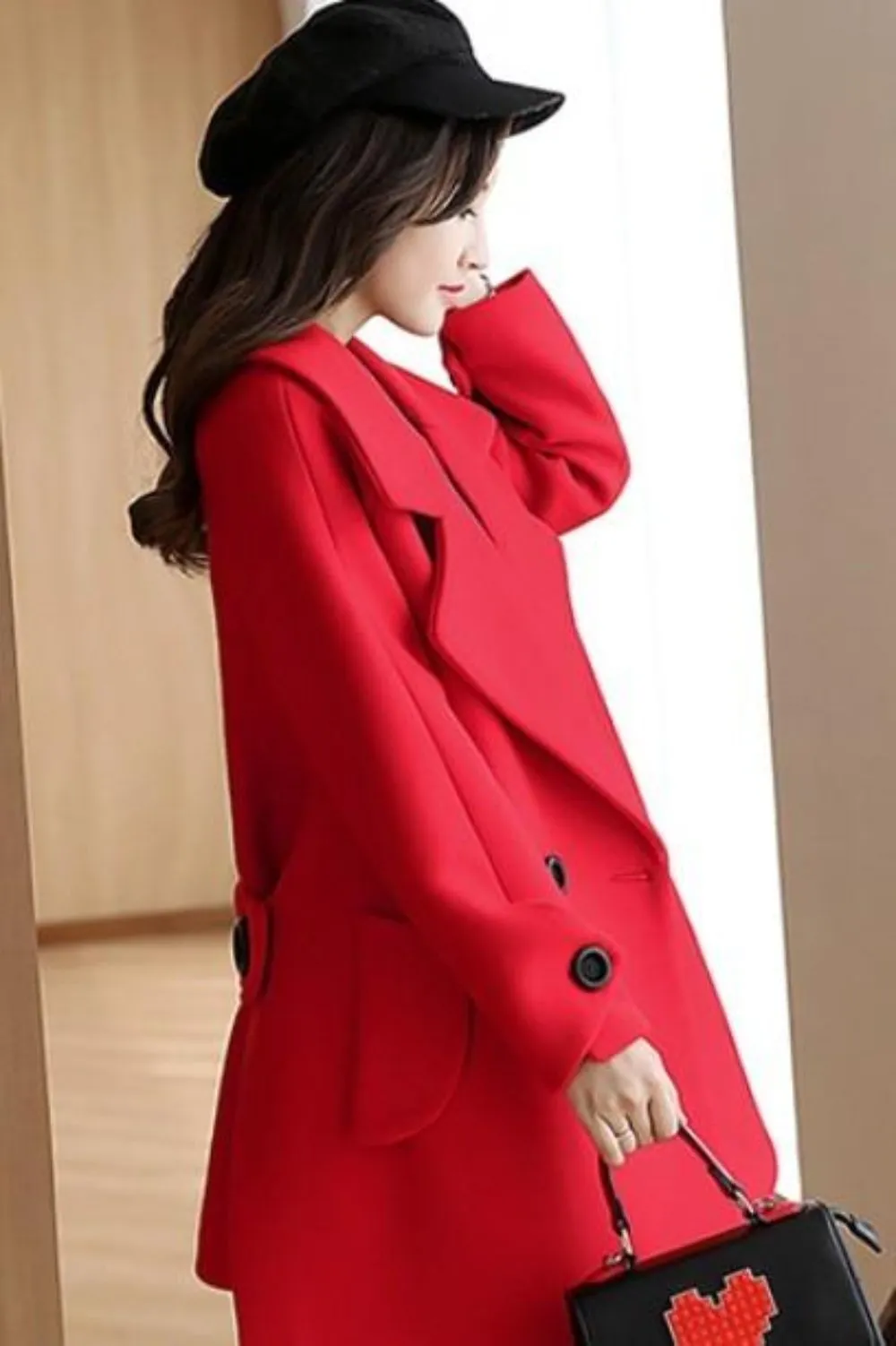 Womens Double Breasted Peacoat