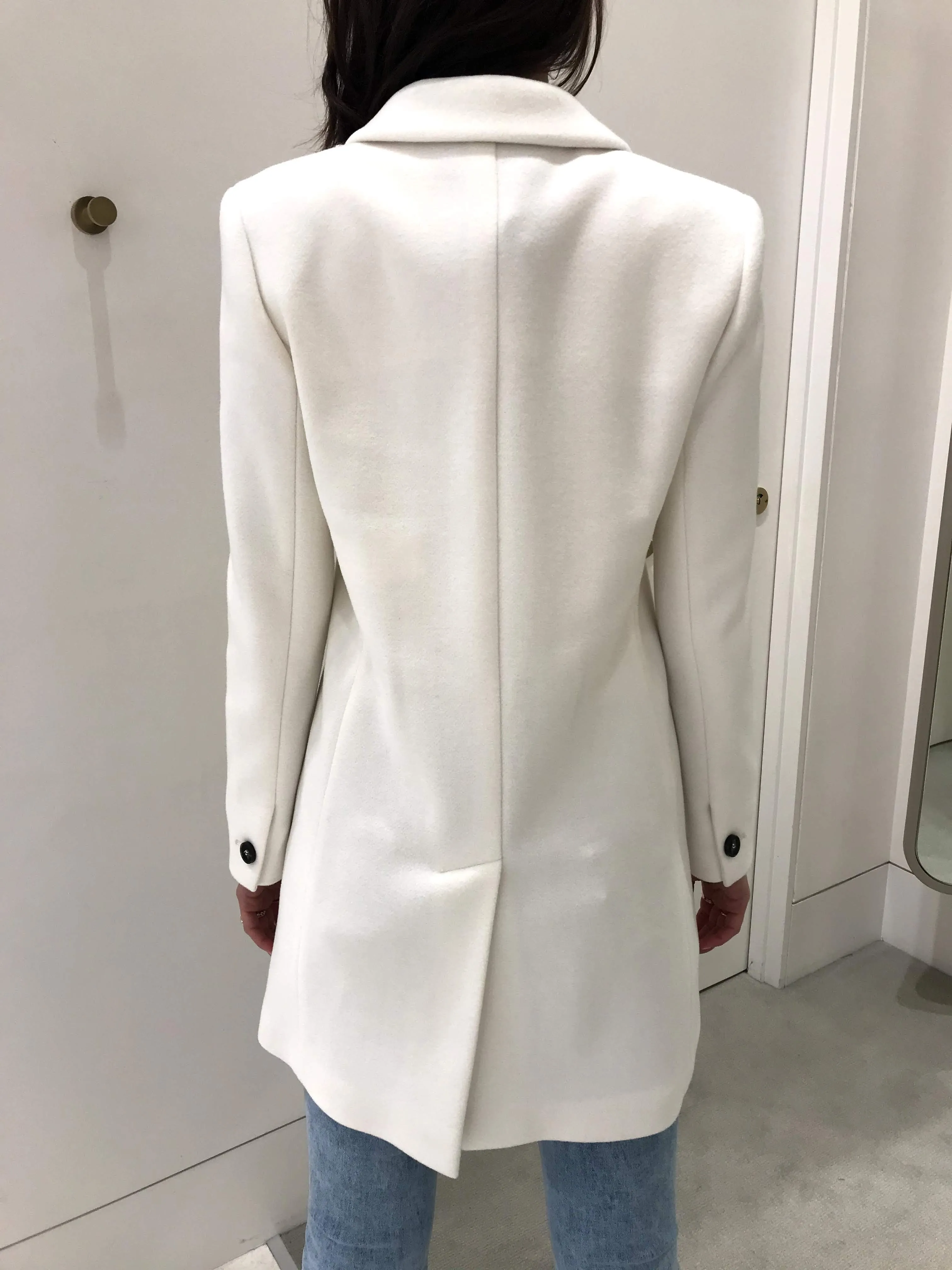 Wool Blend Double Breasted Lined