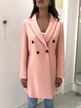 Wool Blend Double Breasted Lined
