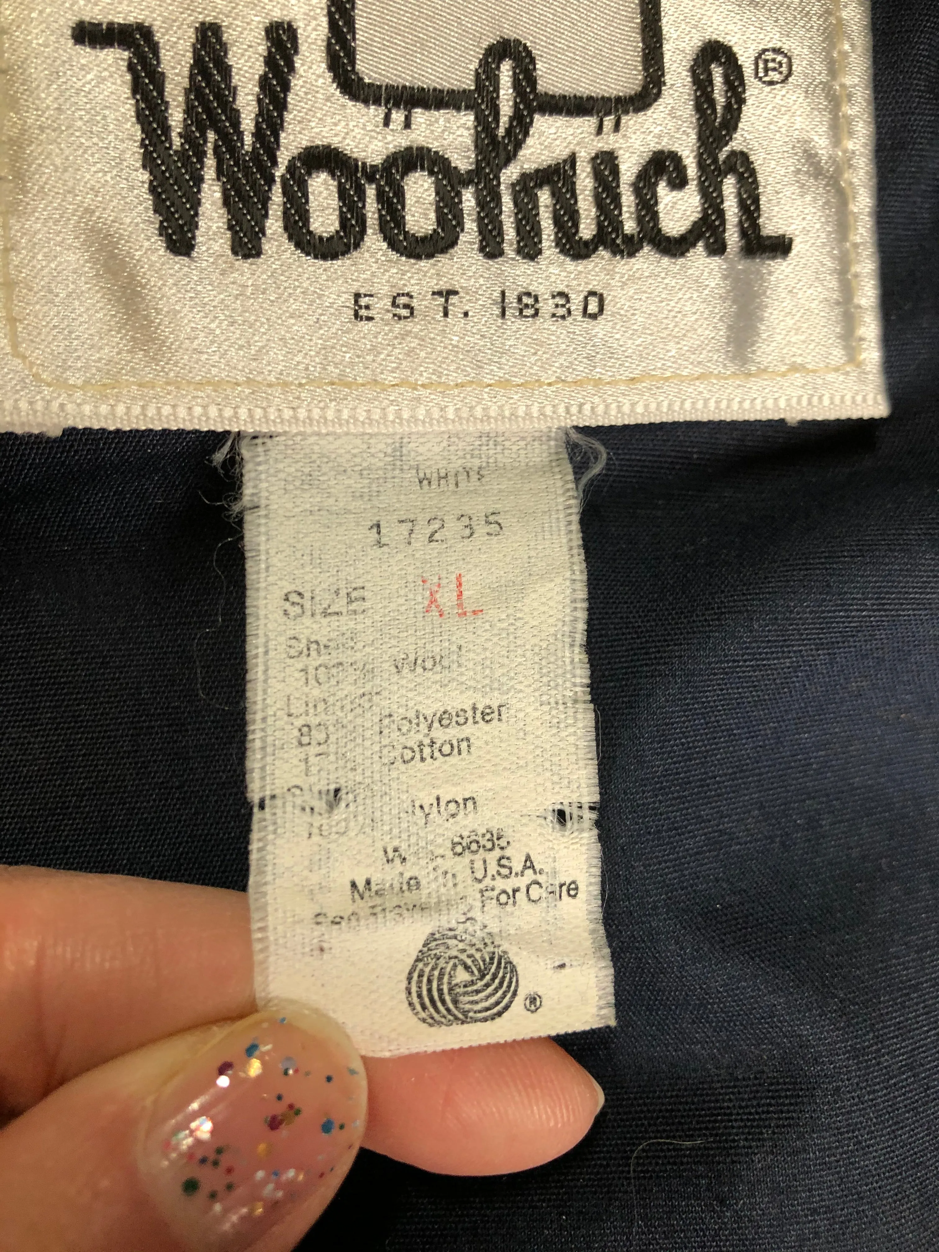 Woolrich White Wool Jacket with Hood, Made in USA, SOLD