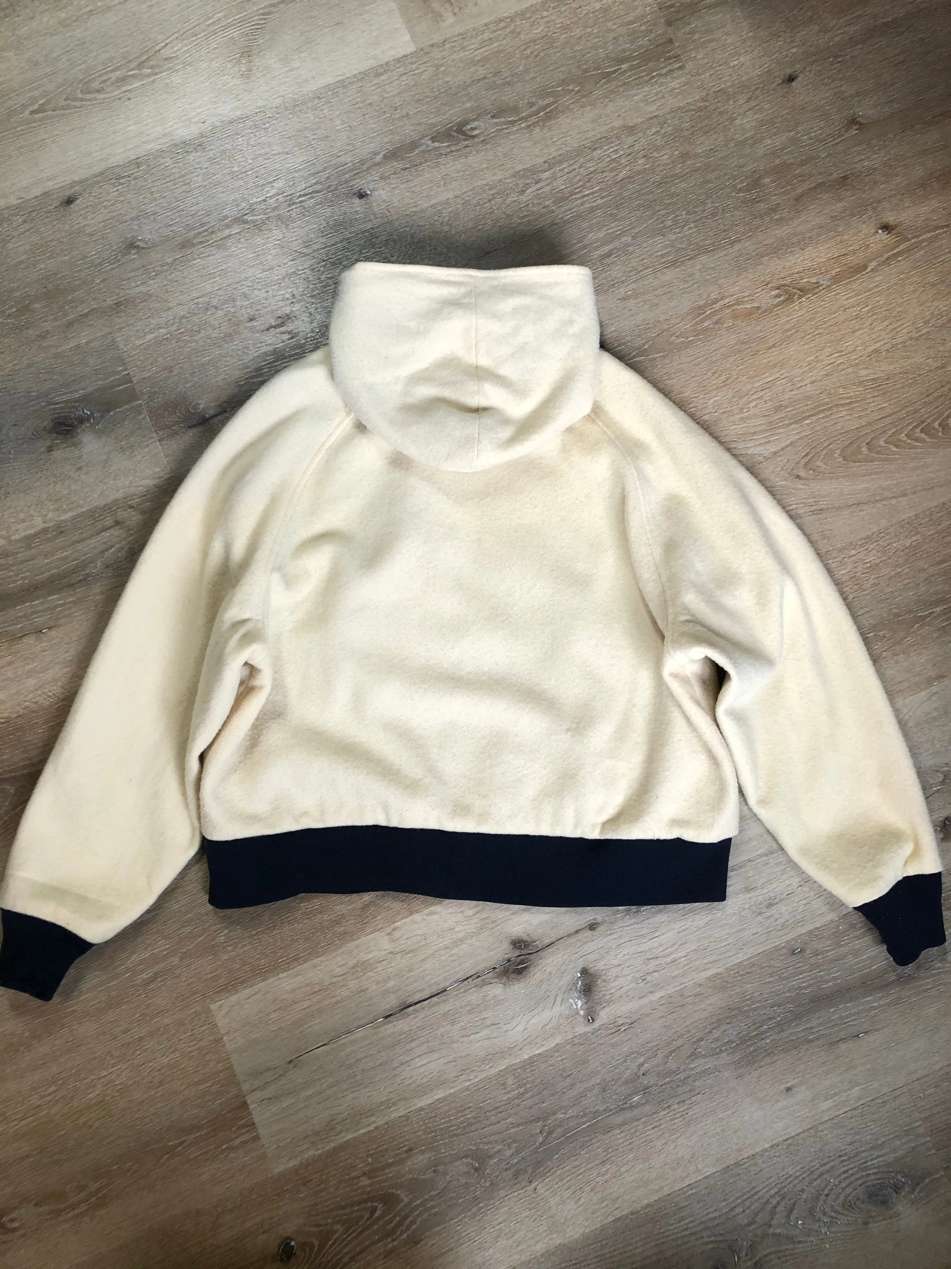 Woolrich White Wool Jacket with Hood, Made in USA, SOLD